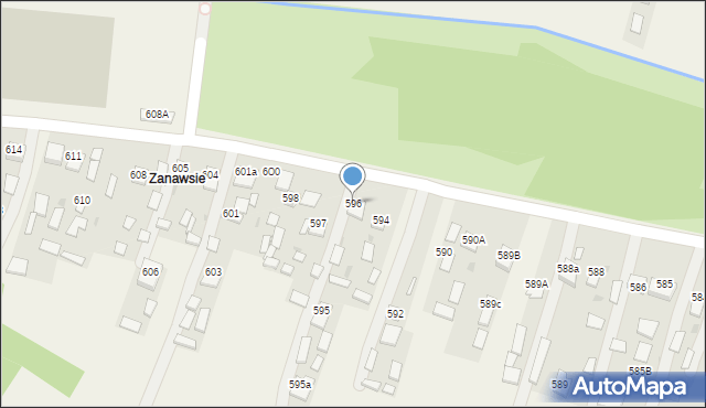 Jeżowe, Jeżowe, 596, mapa Jeżowe