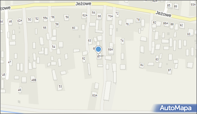 Jeżowe, Jeżowe, 67, mapa Jeżowe