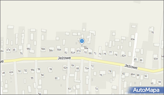 Jeżowe, Jeżowe, 68, mapa Jeżowe