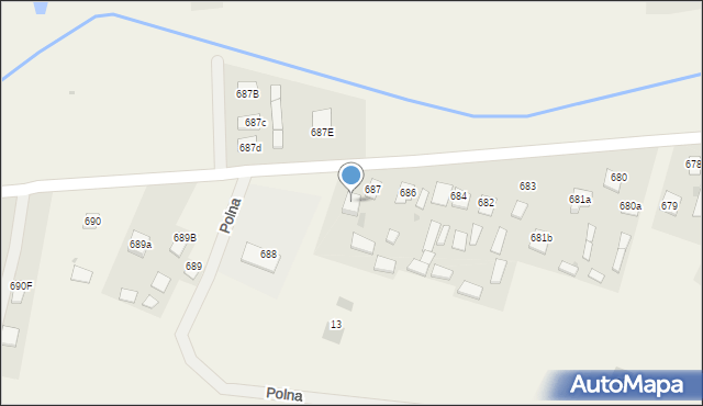 Jeżowe, Jeżowe, 687A, mapa Jeżowe