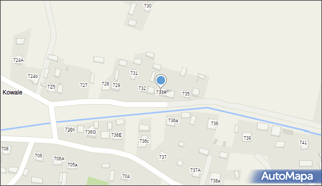 Jeżowe, Jeżowe, 733A, mapa Jeżowe