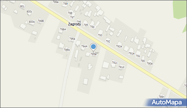 Jeżowe, Jeżowe, 793a, mapa Jeżowe