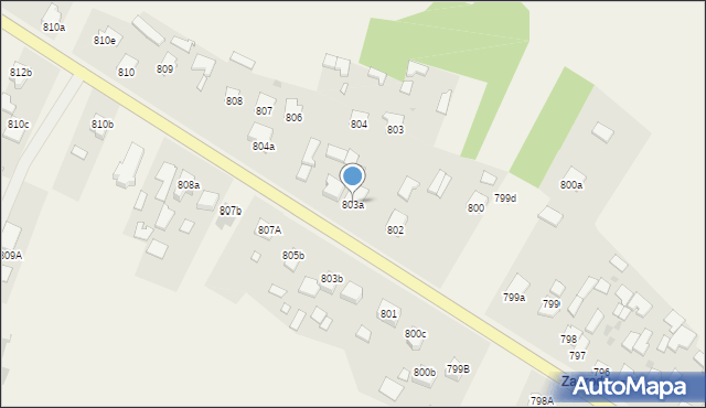 Jeżowe, Jeżowe, 803a, mapa Jeżowe