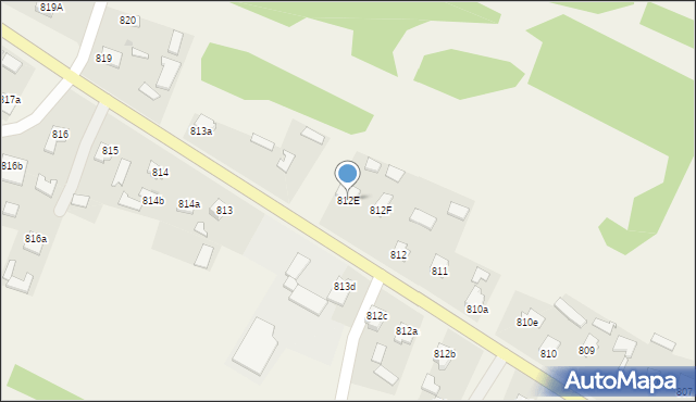 Jeżowe, Jeżowe, 812E, mapa Jeżowe