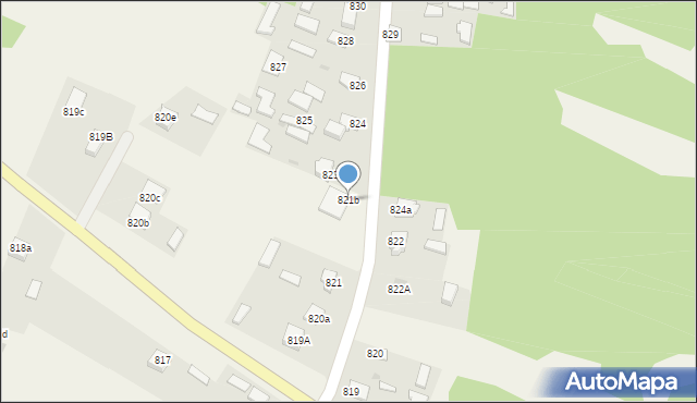 Jeżowe, Jeżowe, 821b, mapa Jeżowe