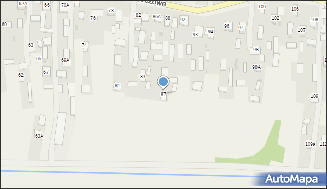 Jeżowe, Jeżowe, 87, mapa Jeżowe