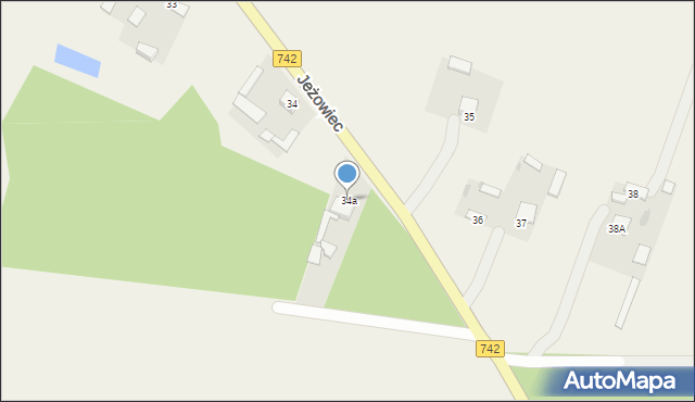 Jeżowiec, Jeżowiec, 34a, mapa Jeżowiec