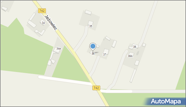 Jeżowiec, Jeżowiec, 36, mapa Jeżowiec