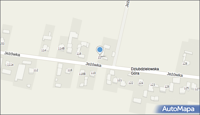Jeżówka, Jeżówka, 117, mapa Jeżówka