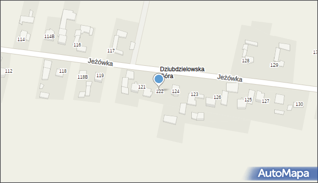 Jeżówka, Jeżówka, 122, mapa Jeżówka