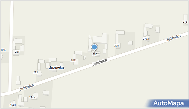 Jeżówka, Jeżówka, 280, mapa Jeżówka