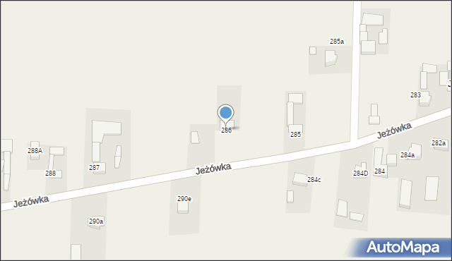 Jeżówka, Jeżówka, 286, mapa Jeżówka