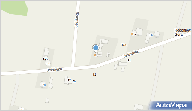 Jeżówka, Jeżówka, 83, mapa Jeżówka