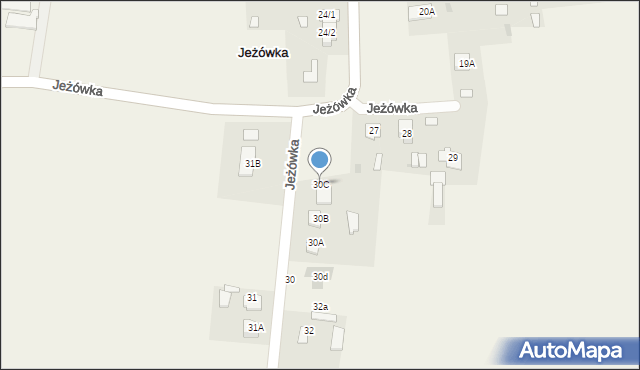 Jeżówka, Jeżówka, 30C, mapa Jeżówka