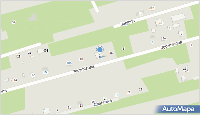 Józefów, Jęczmienna, 8b, mapa Józefów