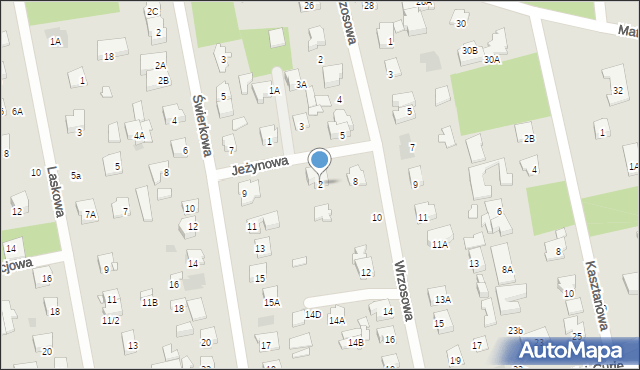 Józefów, Jeżynowa, 2, mapa Józefów