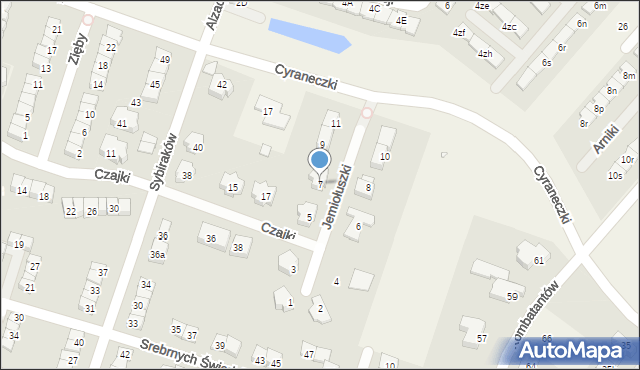 Julianów, Jemiołuszki, 7, mapa Julianów