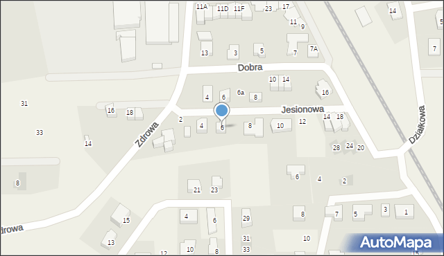 Juszkowo, Jesionowa, 6, mapa Juszkowo