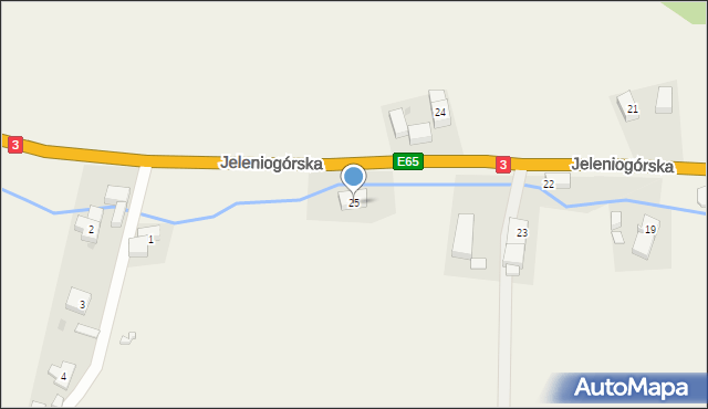 Kaczorów, Jeleniogórska, 25, mapa Kaczorów