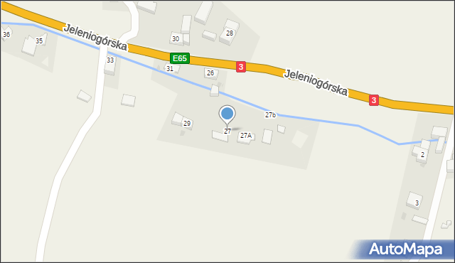 Kaczorów, Jeleniogórska, 27, mapa Kaczorów