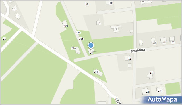 Kałuszyn, Jesienna, 38, mapa Kałuszyn