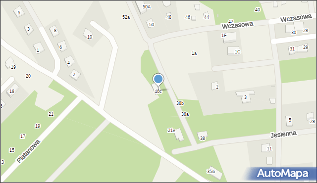 Kałuszyn, Jesienna, 40c, mapa Kałuszyn