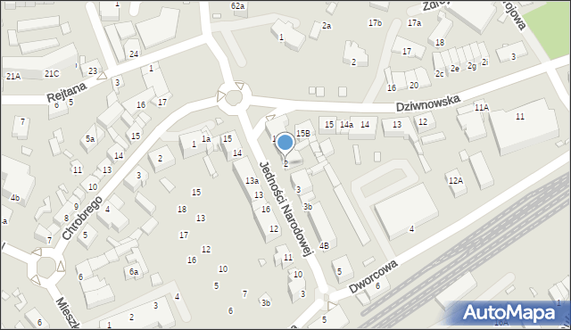 Kamień Pomorski, Jedności Narodowej, 2, mapa Kamień Pomorski