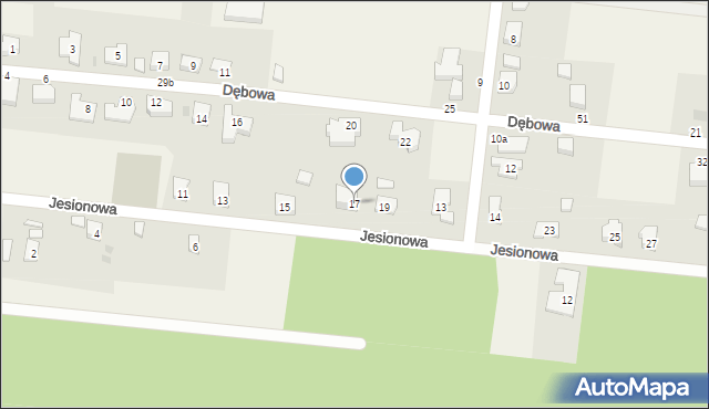 Karczowiska, Jesionowa, 17, mapa Karczowiska