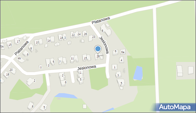 Kędzierzyn-Koźle, Jesionowa, 19, mapa Kędzierzyna-Koźle