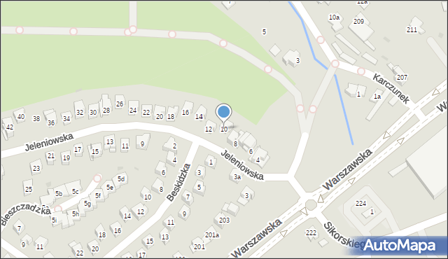 Kielce, Jeleniowska, 10, mapa Kielc