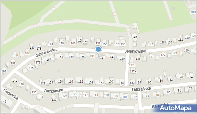 Kielce, Jeleniowska, 149, mapa Kielc