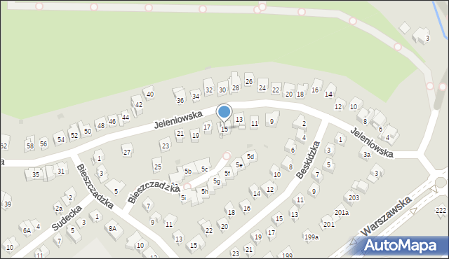 Kielce, Jeleniowska, 15, mapa Kielc