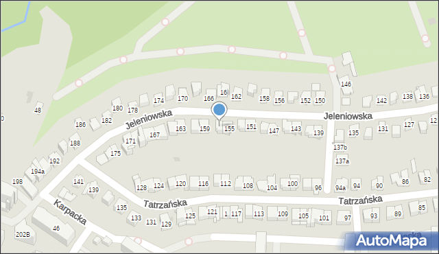 Kielce, Jeleniowska, 157, mapa Kielc