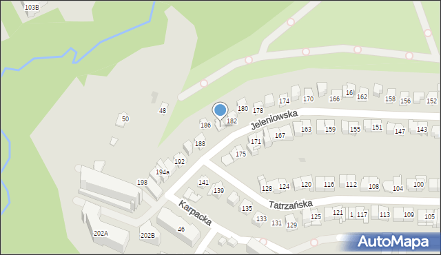 Kielce, Jeleniowska, 184, mapa Kielc