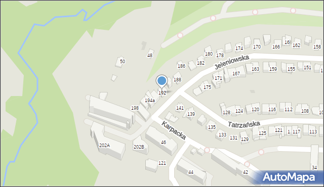 Kielce, Jeleniowska, 192, mapa Kielc