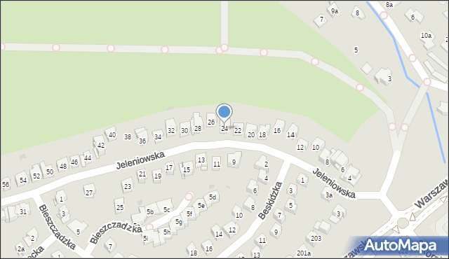 Kielce, Jeleniowska, 24, mapa Kielc