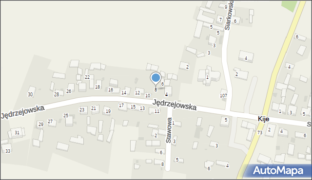 Kije, Jędrzejowska, 8, mapa Kije
