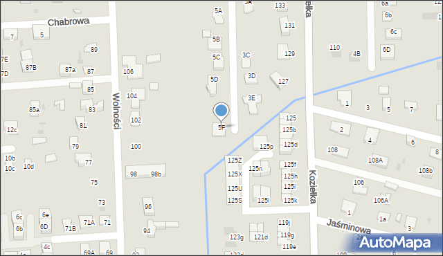 Knurów, Jęczmienna, 5F, mapa Knurów