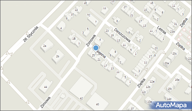 Knurów, Jesienna, 23, mapa Knurów