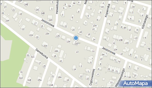 Kobyłka, Jesionowa, 11C, mapa Kobyłka
