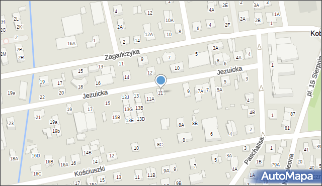 Kobyłka, Jezuicka, 11, mapa Kobyłka