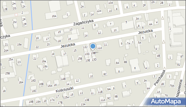 Kobyłka, Jezuicka, 13B, mapa Kobyłka