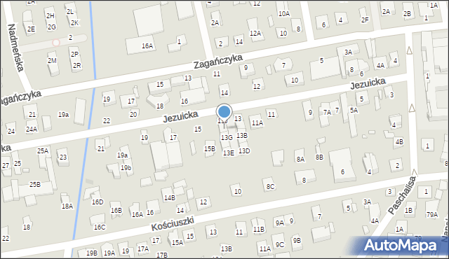 Kobyłka, Jezuicka, 13H, mapa Kobyłka