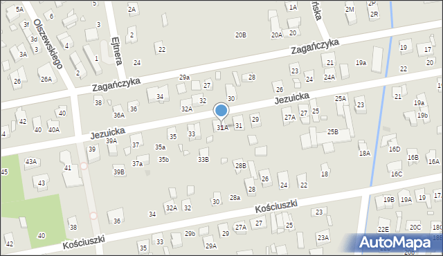 Kobyłka, Jezuicka, 31A, mapa Kobyłka