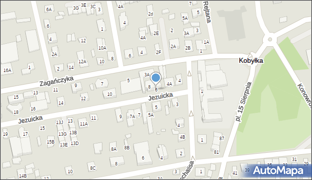 Kobyłka, Jezuicka, 6, mapa Kobyłka