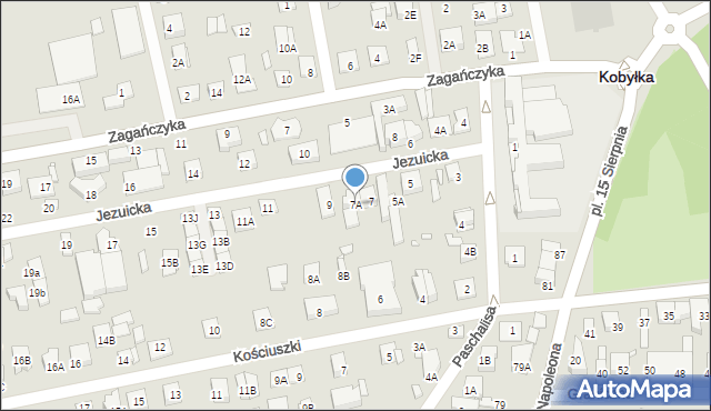 Kobyłka, Jezuicka, 7A, mapa Kobyłka