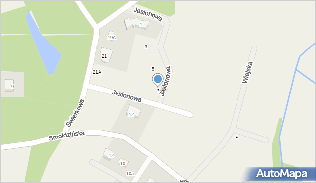 Kobysewo, Jesionowa, 7, mapa Kobysewo