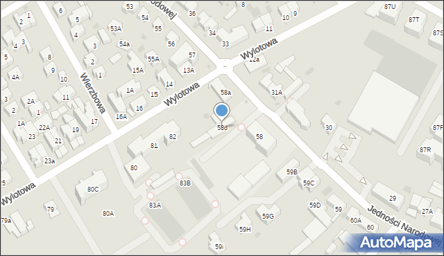 Kołobrzeg, Jedności Narodowej, 58d, mapa Kołobrzegu