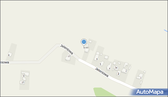 Komprachcice, Jeleniowa, 7, mapa Komprachcice