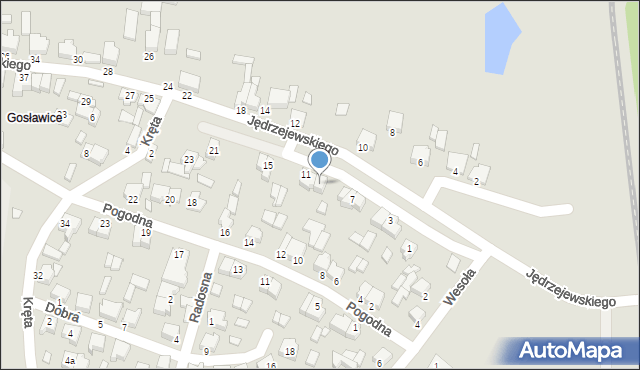 Konin, Jędrzejewskiego Dominika, ks., 11a, mapa Konina